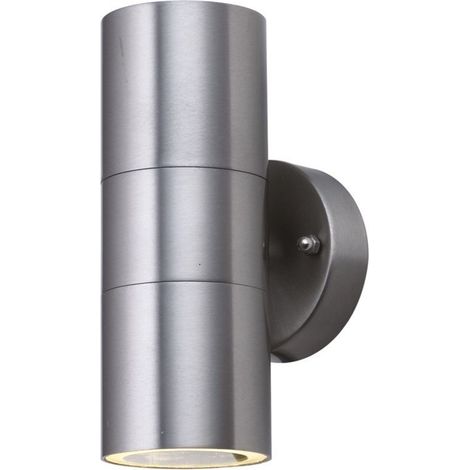 LED Mur extérieur Lampe en acier inoxydable Tube de verre Jardin Cour Véranda Éclairage (1/3)