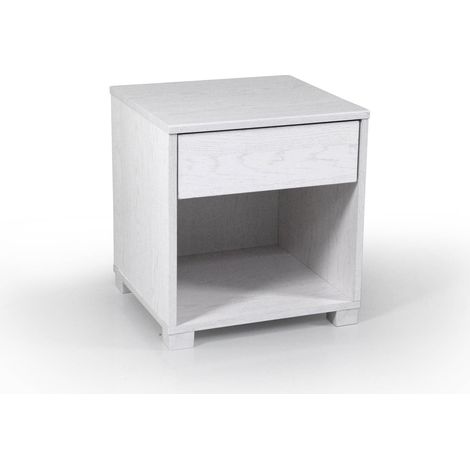 Comodino cameretta bianco cm 40 x 36 x 44 h con vano e cassetto (1/2)