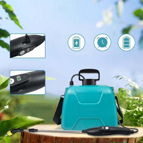 Pulvérisateur à batterie 8 L avec 3 buses et tuyau de 1,2 m, batterie 2200 mAh (1/5)