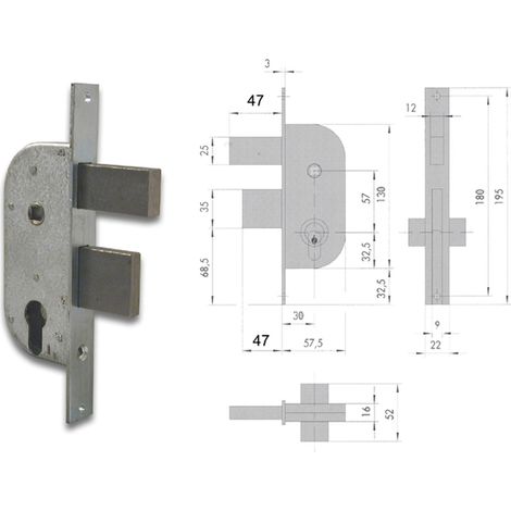 Cisa 42412-30-0 Serratura Cancello Cil Sag