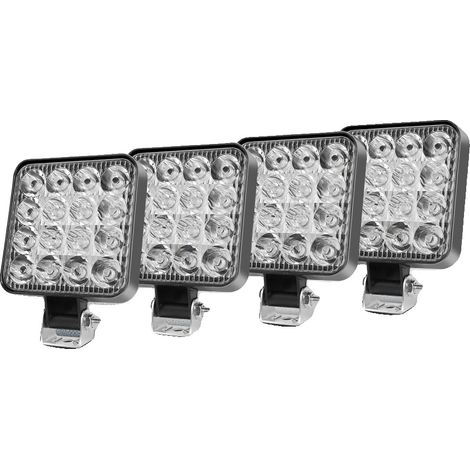 Barra de luz de trabajo, LED superbrillante, diseño impermeable, 4 unidades (1/2)