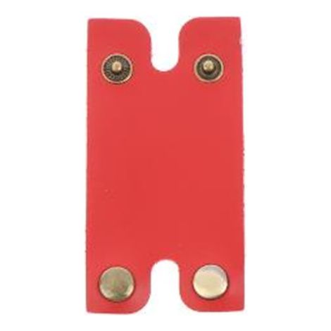 Estuche de cuero rojo para maquinilla de afeitar de seguridad - Protector resistente, 2 piezas, fácil de transportar y guardar