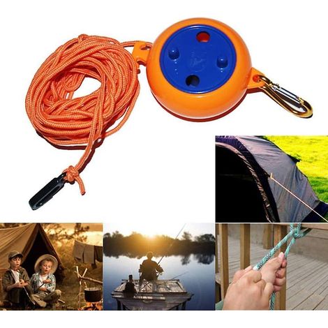 Corde à linge portable coupe-vent pour le camping, avec boucle et clip de fixation stables (1/4)
