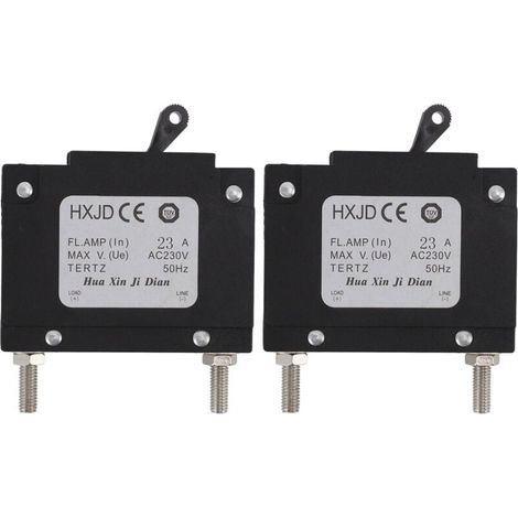 Jeffergarden Disjoncteur de Générateur de 2 Pièces, Disjoncteur Professionnel de Générateurs D'essence de Sécurité avec le Commutateur pour des Générateurs D'essence 23A 230V (1/4)