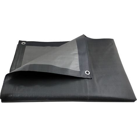Bâche de protection grise ultra résistante - 3 x 4 mètres (1/2)