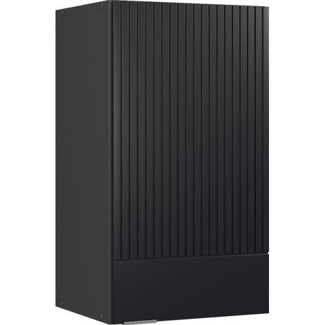 Elément haut de cuisine Fame-Line, Noir rayé, 40 cm, Vicco