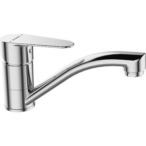 Robinet de lavabo sur pied Fresno avec bec pivotant (1/2)