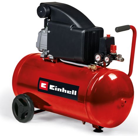 Einhell Kompressor TC-AC 270/50/8 (max. 8 bar, 1,8 kW, Ansaugleistung 270 L/min, 50 Liter Tank, integrierte Entwässerungsschraube, Manometer, Schnellkupplung) (1/5)