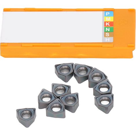 Lot de 10 plaquettes de tournage en carbure, jeu d'outils CNC pour fraisage et tour, lames de coupe pour machine-outil (1/5)