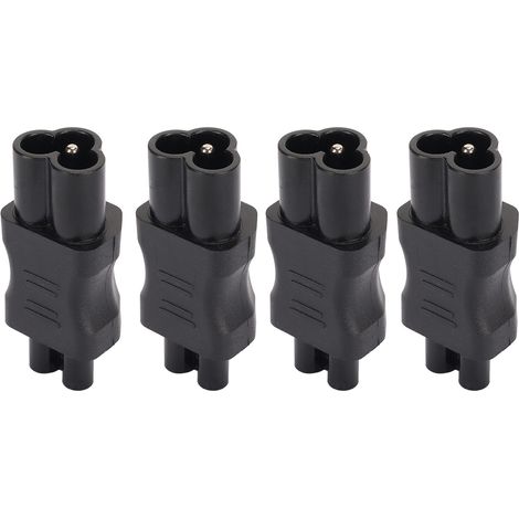 4 adaptateurs IEC320 C6 vers C5, connecteur convertisseur de câble d'alimentation pour ordinateur portable (1/5)