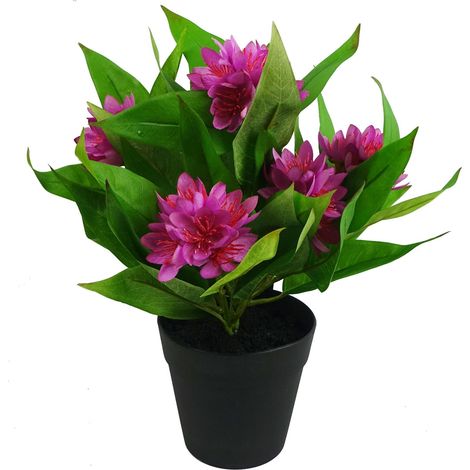 18cm Artificial Freesia Plant Dark Pink Flowering (1/5)