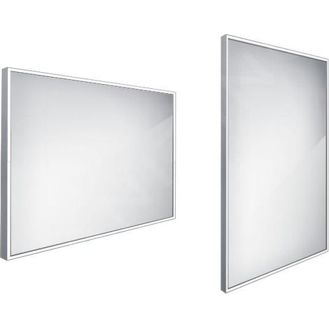 Nimco - Miroir avec éclairage LED, 100x70 cm, aluminium ZP 13004 (1/4)