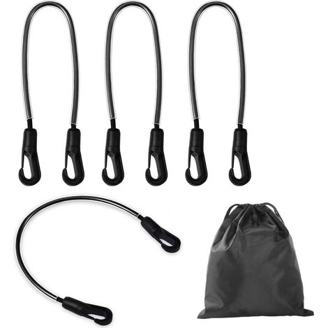 Lot de 4 couvertures pour chevaux avec sangles élastiques réglables pour la queue, munies de doubles clips. (1/4)