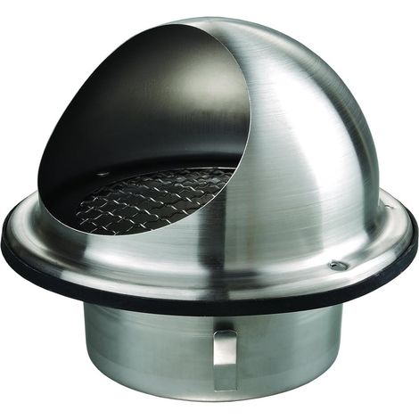 Grille de protection acier inoxydable Ø125mm maille fine anti-oiseaux avec joint étanche pour ventilation extérieure (1/5)