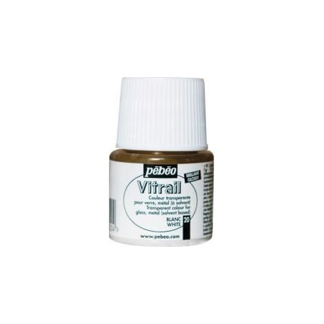 Peinture Vitrail - Pebeo - Blanc - 45ml - Transparent - Brillant (1/4)