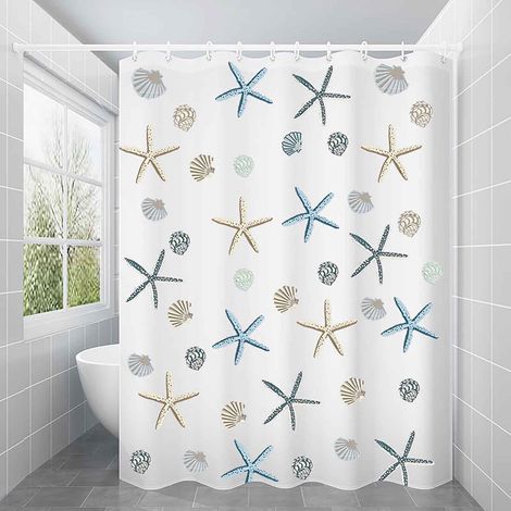 Rideau De Douche - PEVA Imperméable - 80 X 180 Cm - Séparation Humide / Sèche - 1 Pièce (1/2)