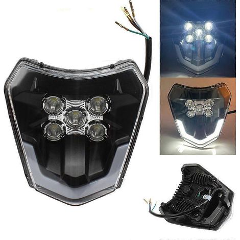 Phare avant LED pour moto avec feux de jour, étanche pour une conduite en toute sécurité (1/4)