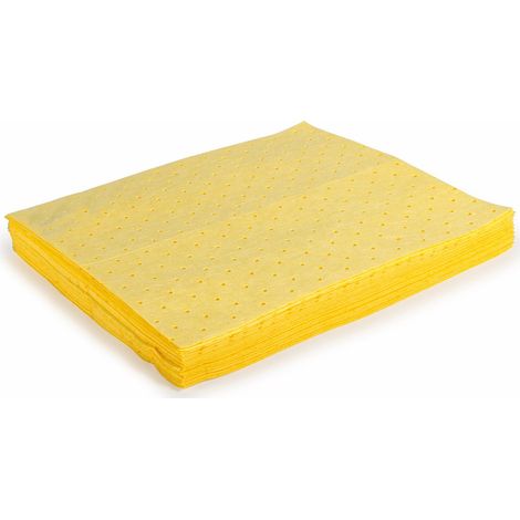Tampon Absorbant Produit chimique RS PRO, 20 par paquet , capacité d'absorption: 16L, RS PRO. ( Prix pour Boîte de 20 )
