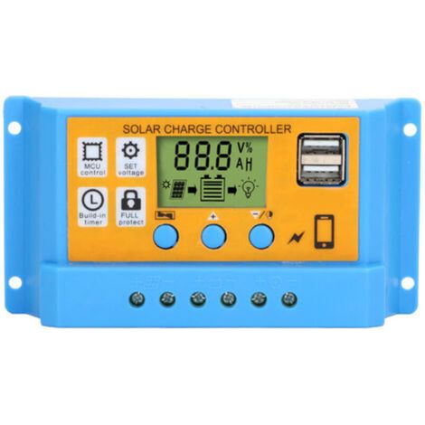Solarladeregler, digitales Display, Batterieladung, intelligenter Regler 12V/24V 30A 390W (12V) 780W (24V)