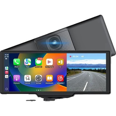 Dashcam, doppia lente 4K, touchscreen IPS da 10,26", CZ12-GPS, senza slot per scheda TF. (1/2)