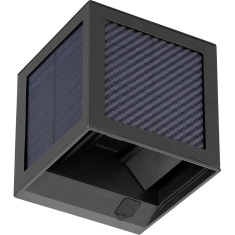 V-TAC VT-408CCT-B 24293 Solar-Außenwandleuchte mit Bewegungsmelder LED 9 W Schwarz (1/5)