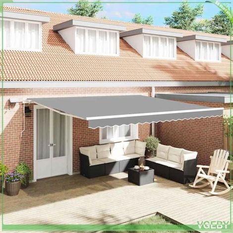 Auvent - 313205 - Blanc - 4 x 3,5 m - Éclairage intégré (1/5)
