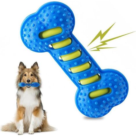 Jouet de chien indestructible – Os de caoutchouc squeaky pour petits à grands chiens, polyvalent et pratique (1/5)