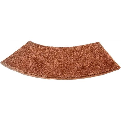 Tapis de bain incurvé, tapis de douche, tapis de toilette épais, tapis de bain écologique, tapis de salle de bain antidérapant, marron (1/5)