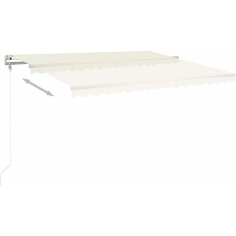 Auvent Rétractable Automatique 400x350cm Crème - Protection Solaire Terrasse Jardin-x (1/5)
