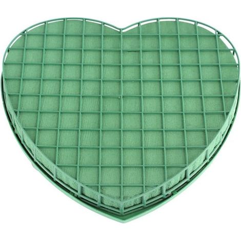 Mousse Florale Coeur - 1 Pièce - 31x31 Cm - Avec Ventouse - Pour Mariage Et Décoration Voiture (1/5)
