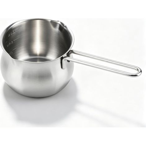 Casserole Inox, Chaufferette à Beurre En Acier, Poignée Double Bec  Chauffe Résistante Pour Chauffer Lait Beurre Sauces Café Chocolat Poêle Œufs Adaptée Aux Plaques à Induction Et à Gaz (1/5)