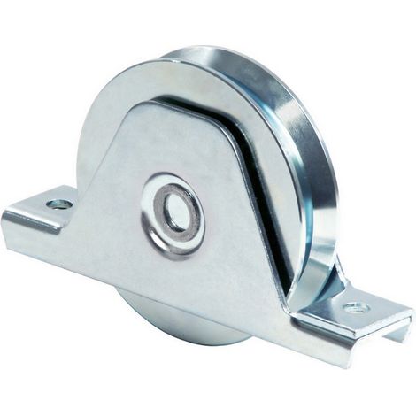 6PZ RUOTA PER CANCELLI CON SUPPORTO GOLA Y 1 cuscinetto art. 335Y mm.100x20