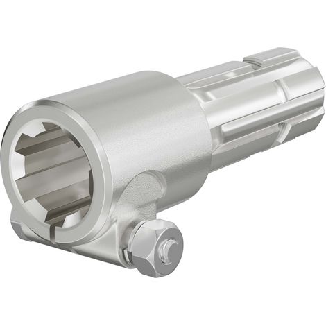 Wiltec Manchon de Prise de force Cardan - Longueur 175 mm - Raccord logement 1 3/4" 6D - Raccord sortie 1 3/4" 6D - Ø 45,5 mm/44,37 mm - Arbre cannelé de tracteur