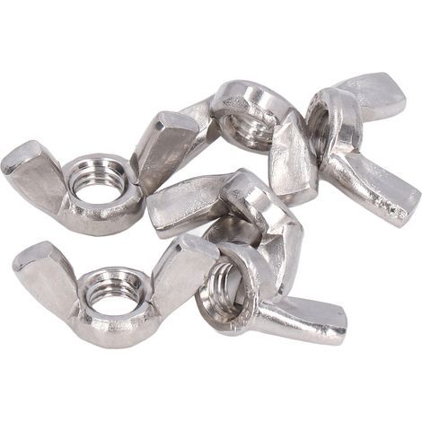 Écrous à oreilles M5, Lot de 50 pièces en acier inoxydable 304, Remplacement DIN 315, Quincaillerie de fixation