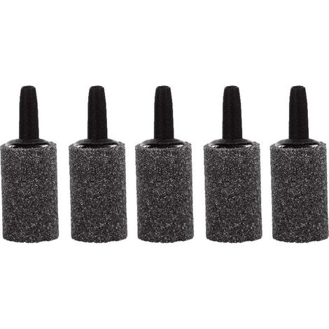5 Pcs Stones air , Stone to Air aquarium Cylinder Bubble Diffuseur Airstones for Pump to Air Aquarium Hydroponie-Gray- (1/4)