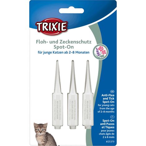 Protection anti-tiques et puces, Spot-On, pour chatons de 2 à 8 mois - Trixie