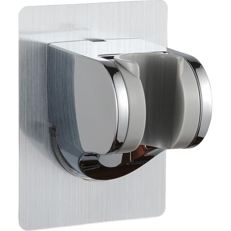 Supporto regolabile per soffione doccia portatile, con fissaggio a parete senza foratura e fissaggio con adesivo resistente. (1/3)