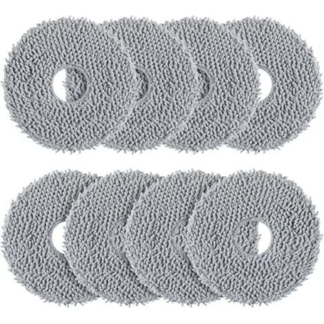 BARKBUSTERS qrevo Lot de 8 chiffons de nettoyage compatibles avec Roborock Saros 10R / Qrevo / Qrevo Master / Qrevo Slim / Qrevo MaxV / Qrevo Curve / Qrevo Pro / Qrevo S Robot aspirateur - Lavables et (1/4)