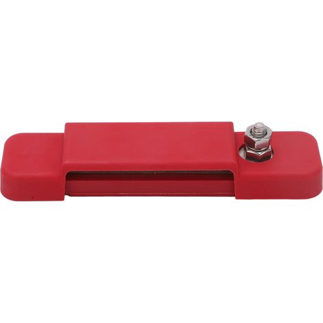 Bloc de distribution d'alimentation à 12 bornes avec couvercle universel pour voiture, bateau, panneaux solaires, rouge (1/5)