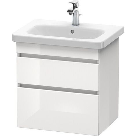 Mueble bajo lavabo DURASTYLE 448x580x610mm nogal oscuro / blanco mate