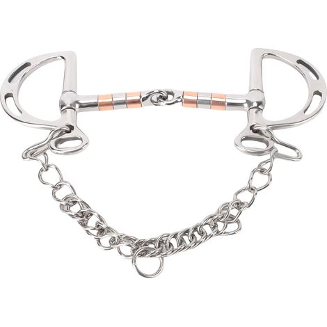 Mors de cheval fendu en acier inoxydable, contrôle amélioré, anneau buccal articulé creux, pour l'équitation (1/5)