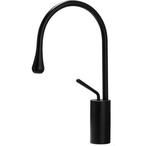 Solid Brass Black Bathroom Faucet, Tall Mixer Tap, Deck Mount Bathroom Sink Faucet (1/4)