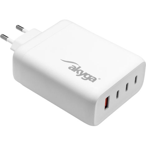 Akyga Power Delivery 140W PD QC Schnellladegerät 3x USB-C USB-A GaN (1/2)