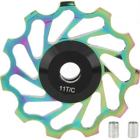 Galet de dérailleur arrière 11T en céramique WAKE, roue tendeur scellée en alliage d'aluminium multicolore. (1/5)