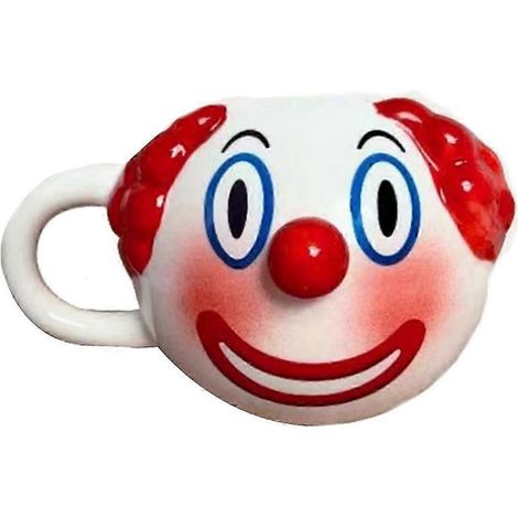 Keramik-Kaffeebecher in Clownform mit Henkel