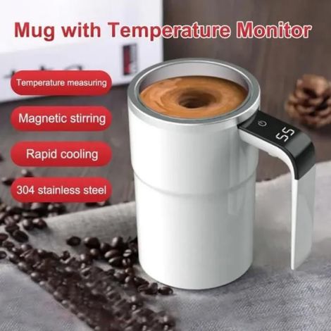 Tasse à café - ROLEADER - Agitation automatique - Rechargeable - Thermomètre LCD - 380 ML (1/5)