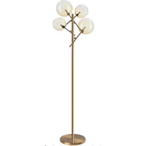 Ideal Lux Lampada da terra moderna Equinoxe 4 luci G4 cromo metallo vetro (1/3)