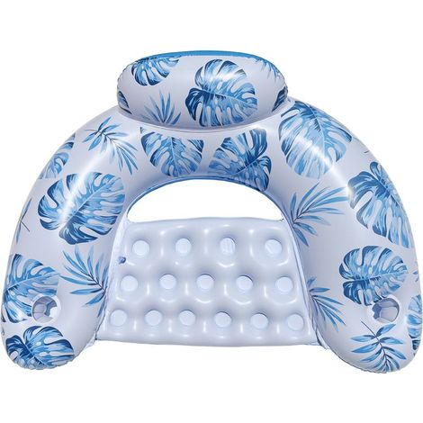 Flotteurs pour Adultes,Lit Gonflable Flottant Relaxant Fauteuil Flottant en U avec Porte-Gobelet pour Piscine, Plage, Rivière, Vacances, Jeux Aquatiques et Fêtes Extérieures (1/5)