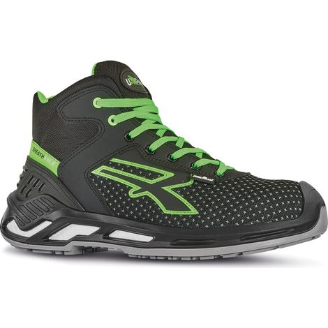 Scarpe antinfortunistiche U-Power Harry S3 SRC CI ESD-43 - Nero/Verde - 43