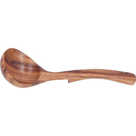Louche en bois d'acacia - Cuillère de cuisine haut de gamme pour la maison et la restauration (1/5)